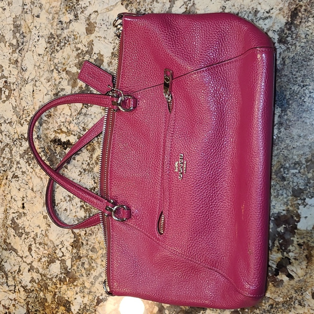 Burgundy Coach handbag